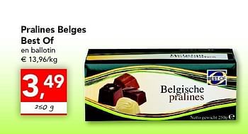 Promotions Pralines belges - Best of - Valide de 28/04/2011 à 07/05/2011 chez Supra