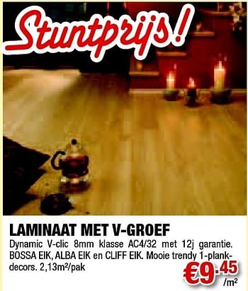 Promoties Laminaat met v-groef - Huismerk - Cevo - Geldig van 28/04/2011 tot 11/05/2011 bij Cevo Market