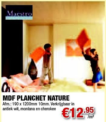Promoties Mdf planchet nature - Maestro - Geldig van 28/04/2011 tot 11/05/2011 bij Cevo Market