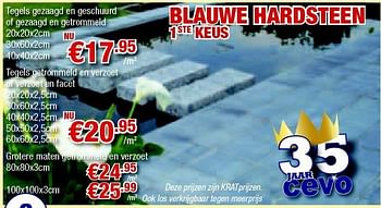 Promoties Blauwe hardsteen - Huismerk - Cevo - Geldig van 28/04/2011 tot 11/05/2011 bij Cevo Market