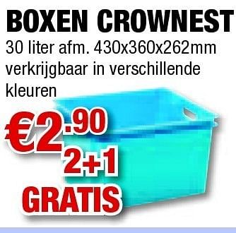 Promoties Boxen crownest - Huismerk - Cevo - Geldig van 28/04/2011 tot 11/05/2011 bij Cevo Market