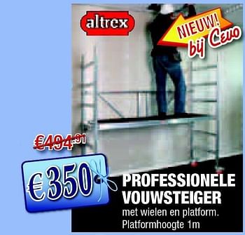 Promoties Professionele vouwsteiger - Altrex - Geldig van 28/04/2011 tot 11/05/2011 bij Cevo Market