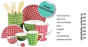 Promoties Vichy bowl - Huismerk - Casa - Geldig van 02/05/2011 tot 29/05/2011 bij Casa