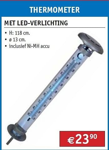 Promoties Thermometer met led-verlichting - Huismerk - Bouwcenter Frans Vlaeminck - Geldig van 02/05/2011 tot 31/05/2011 bij Bouwcenter Frans Vlaeminck