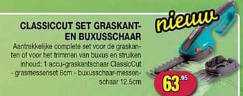 Promoties Classiccut set graskant- en buxusschaar - Gardena - Geldig van 02/05/2011 tot 31/05/2011 bij Bouwcenter Frans Vlaeminck