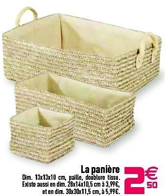 Panier en clearance paille gifi