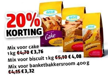 Promoties Mix voor cake - Huismerk - Aveve - Geldig van 04/05/2011 tot 14/05/2011 bij Aveve
