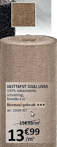 Promoties Vasttapijt sisal livos - Huismerk - Home Market - Geldig van 04/05/2011 tot 30/05/2011 bij Home Market