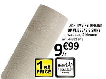 Promoties Schuimvinylbehang op vliesbasis skiny - Huismerk - Home Market - Geldig van 04/05/2011 tot 30/05/2011 bij Home Market