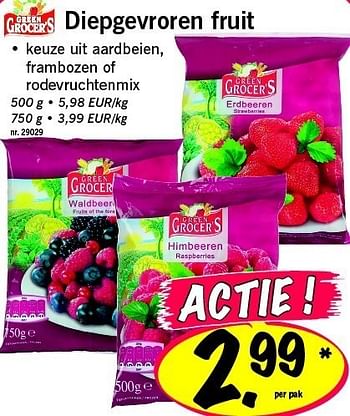 Promoties Diepgevroren fruit - Green Grocers - Geldig van 05/05/2011 tot 07/05/2011 bij Lidl