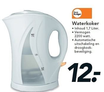 Promoties Waterkoker - Best budget - Geldig van 09/05/2011 tot 22/05/2011 bij Blokker