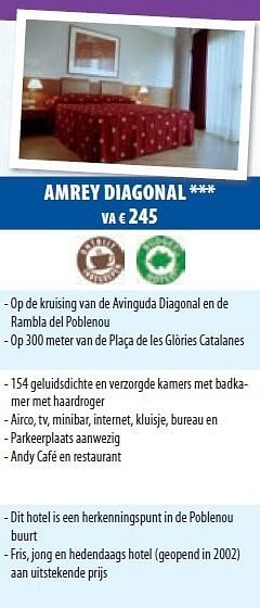 Promoties Amrey diagonal - Huismerk Connections - Geldig van 10/05/2011 tot 31/10/2011 bij Connections