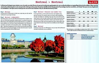 Promoties Montreal experience - Huismerk Connections - Geldig van 10/05/2011 tot 31/12/2011 bij Connections