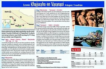 Promoties Khajuraho en varanasi - Huismerk Connections - Geldig van 10/05/2011 tot 31/10/2011 bij Connections