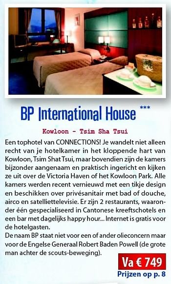 Promoties Bp international house - Huismerk Connections - Geldig van 10/05/2011 tot 31/12/2011 bij Connections