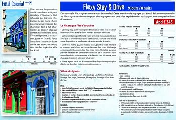 Promotions Flexy stay & drive - Produit maison Connections - Valide de 10/05/2011 à 31/10/2011 chez Connections