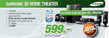 Promoties 3d home theater - Samsung - Geldig van 12/05/2011 tot 21/06/2011 bij Auva