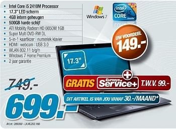 Promoties Laptop - Acer - Geldig van 12/05/2011 tot 21/06/2011 bij Auva