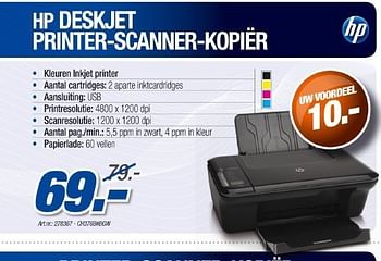 Promotions Printer-scanner-kopier - HP - Valide de 12/05/2011 à 21/06/2011 chez Auva
