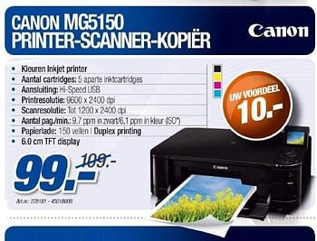 Promoties Printer-scanner-kopier - Canon - Geldig van 12/05/2011 tot 21/06/2011 bij Auva