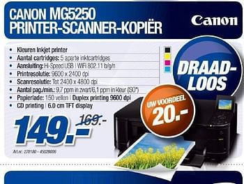 Promotions Printer-scanner-kopier - Canon - Valide de 12/05/2011 à 21/06/2011 chez Auva