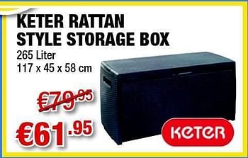 Promoties Rattan style storage box - Keter - Geldig van 12/05/2011 tot 31/05/2011 bij Cevo Market