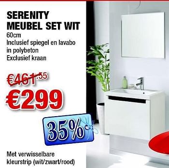 Promoties Serenity meubel set wit - Huismerk - Cevo - Geldig van 12/05/2011 tot 31/05/2011 bij Cevo Market