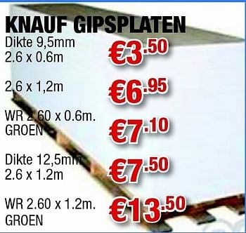 Promoties Gipsplaten - Knauf - Geldig van 12/05/2011 tot 31/05/2011 bij Cevo Market