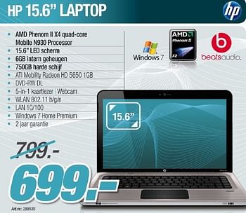 Promoties Laptop - HP - Geldig van 18/05/2011 tot 21/06/2011 bij PC Center