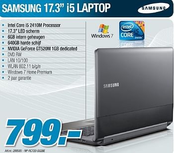 Promoties I5 laptop - Samsung - Geldig van 18/05/2011 tot 21/06/2011 bij PC Center