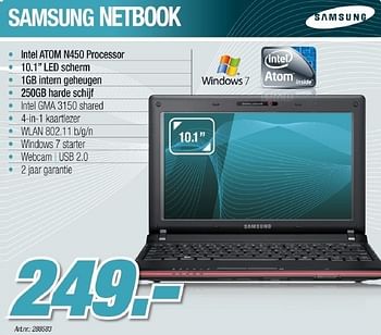Promoties Netbook - Samsung - Geldig van 18/05/2011 tot 21/06/2011 bij VCD