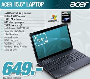 Promoties Laptop - Acer - Geldig van 18/05/2011 tot 21/06/2011 bij VCD