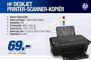 Promoties Deskjet printer-scanner-kopier - HP - Geldig van 18/05/2011 tot 21/06/2011 bij VCD