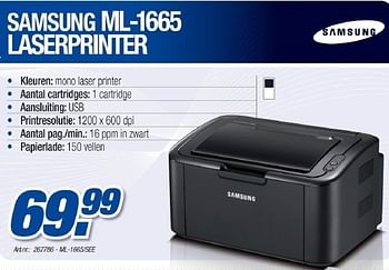 Promoties Laserprinter - Samsung - Geldig van 18/05/2011 tot 21/06/2011 bij VCD