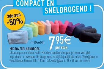 Promoties Microvezel handdoek - Nabaiji - Geldig van 18/05/2011 tot 04/06/2011 bij Decathlon