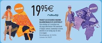 Promoties Pakket accessoires marineblauw- oranje of lichtviolet - Nabaiji - Geldig van 18/05/2011 tot 04/06/2011 bij Decathlon