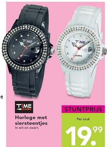 Promoties Horloge met siersteentjes - Huismerk - Blokker - Geldig van 23/05/2011 tot 05/06/2011 bij Blokker