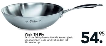 Promoties Wok tri ply - Huismerk - Blokker - Geldig van 23/05/2011 tot 05/06/2011 bij Blokker