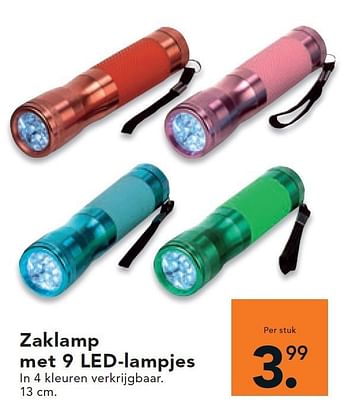 Lelie oven Zichzelf Huismerk - Blokker Zaklamp met 9 led-lampjes - Promotie bij Blokker