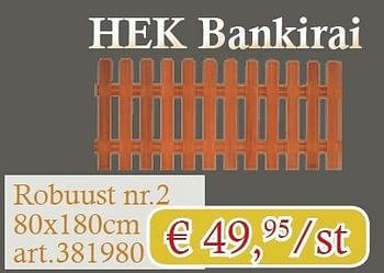 Promoties Hek bankirai - Huismerk - Woodtex - Geldig van 25/05/2011 tot 19/06/2011 bij Woodtex