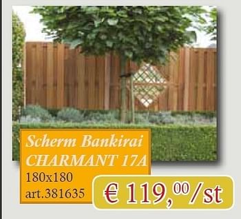 Promoties Scherm bankirai charmant 17a - Huismerk - Woodtex - Geldig van 25/05/2011 tot 19/06/2011 bij Woodtex