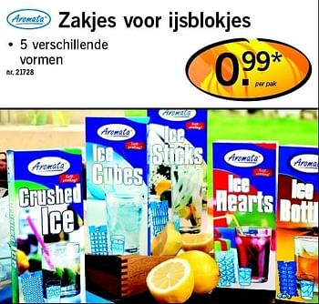 Promoties Zakjes voor ijsblokjes - Aromata - Geldig van 26/05/2011 tot 28/05/2011 bij Lidl