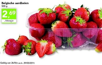 Promoties Belgische aardbeien - Huismerk - Supra - Geldig van 26/05/2011 tot 29/05/2011 bij Supra