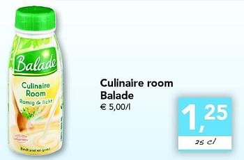Promoties Culinaire room - Balade - Geldig van 26/05/2011 tot 04/06/2011 bij Supra