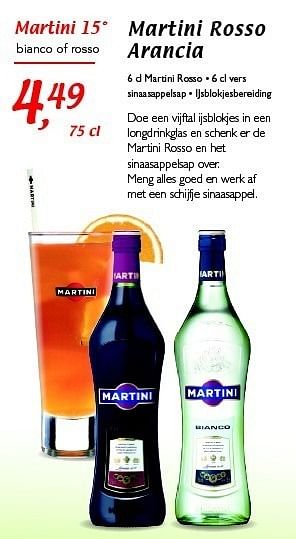 Promotions Martini - rosso arancia - Produit Maison - Supra - Valide de 26/05/2011 à 04/06/2011 chez Supra