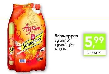 Promotions Agrum of agrum light - Schweppes - Valide de 26/05/2011 à 04/06/2011 chez Supra