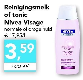 Promotions Reinigingsmelk of tonic visage - Nivea - Valide de 26/05/2011 à 04/06/2011 chez Supra