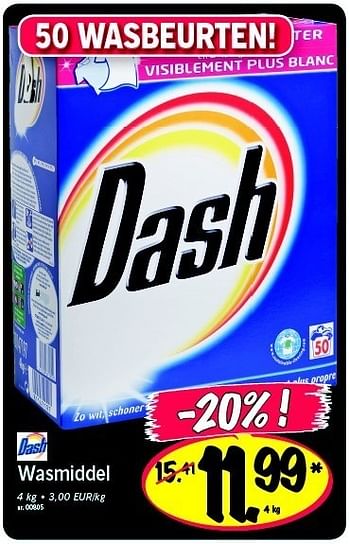 Promoties Wasmiddel - Dash - Geldig van 30/05/2011 tot 04/06/2011 bij Lidl