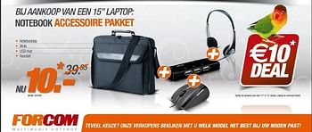 Promoties Notebook accessoire pakket - Huismerk - Forcom - Geldig van 31/05/2011 tot 14/06/2011 bij Forcom