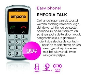 Promoties Gsm - Emporia - Geldig van 01/06/2011 tot 30/06/2011 bij ALLO Telecom